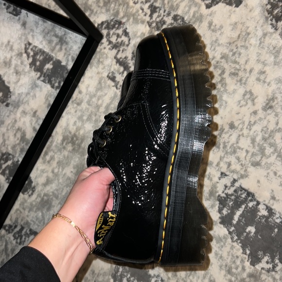 NWT 1461 Dr Marten Distressed Patent Leather Platform Shoes - Picture 6 of 6